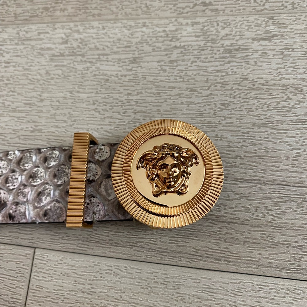 Versace Python Medusa Belt